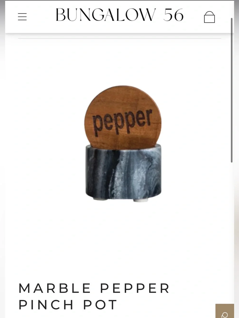 Marble Pepper Pinch Pot